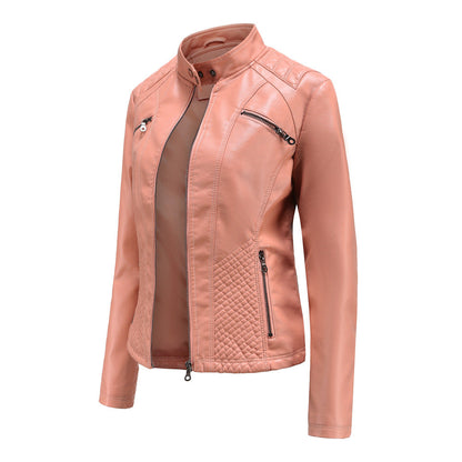 Veste de transition en cuir confortable pour femme