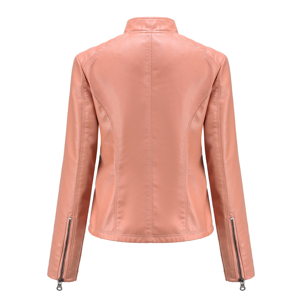 Veste de transition en cuir confortable pour femme