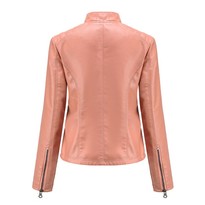 Veste de transition en cuir confortable pour femme