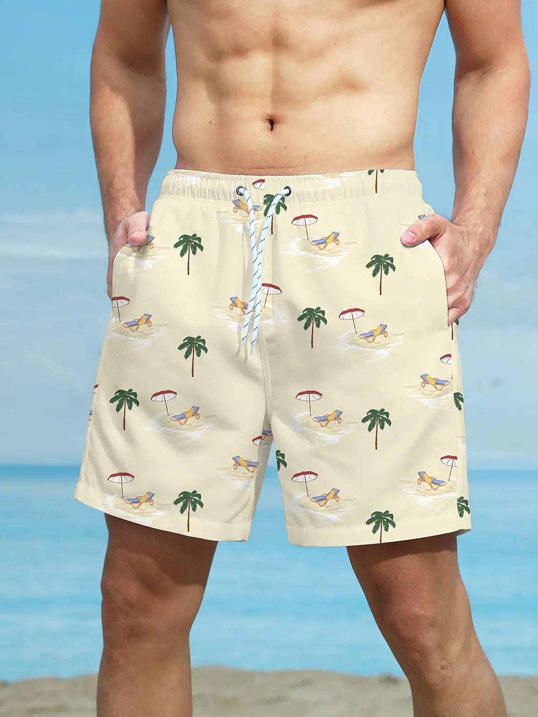 Tom - Short de plage à motif palmiers