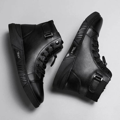 Valentino - Bottines noires Polyvalentes et Décontractées en cuir Véritable Pour Hommes