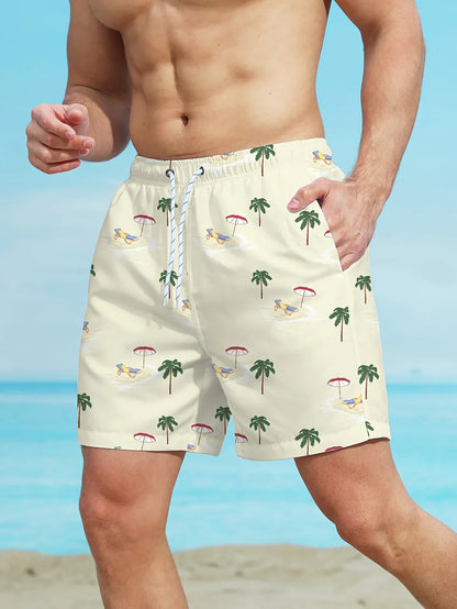 Tom - Short de plage à motif palmiers