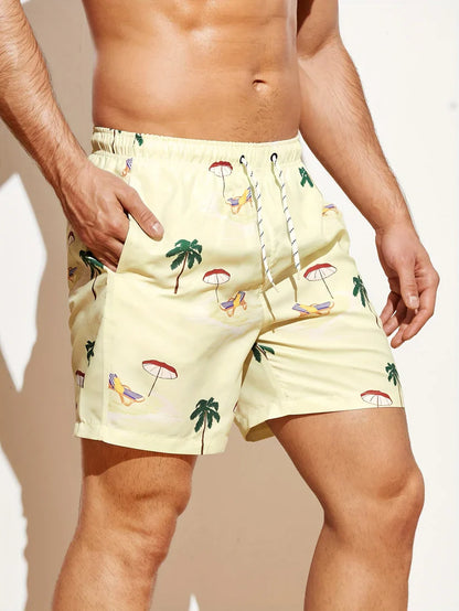 Tom - Short de plage à motif palmiers