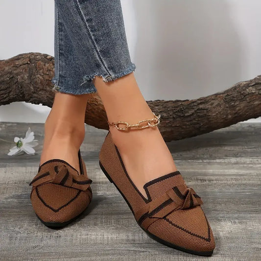 Atarah - Chaussures plates avec nœud papillon pour femmes