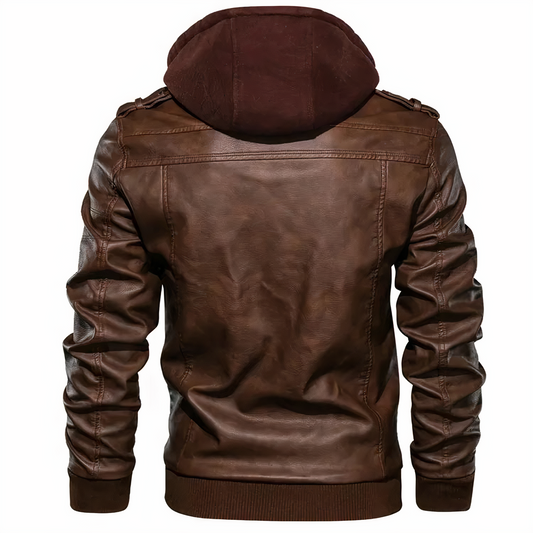 Veste de moto en faux cuir pour hommes - Grant