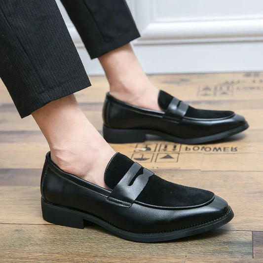 Mocassins élégants en daim et cuir - Bray