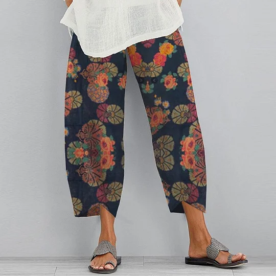 Valeria - Pantalon imprimé floral vintage