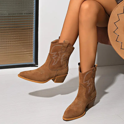 Ruby - Bottes western brodées pour femmes