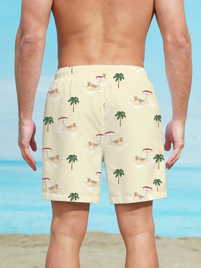 Tom - Short de plage à motif palmiers