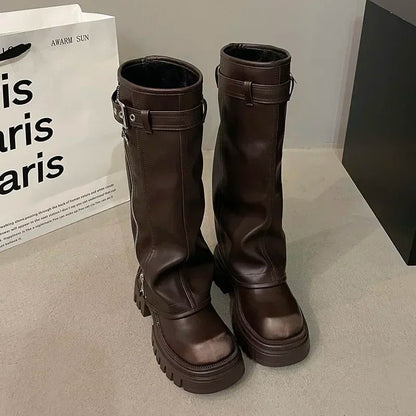 Frances - Bottes à boucle de ceinture pour femmes